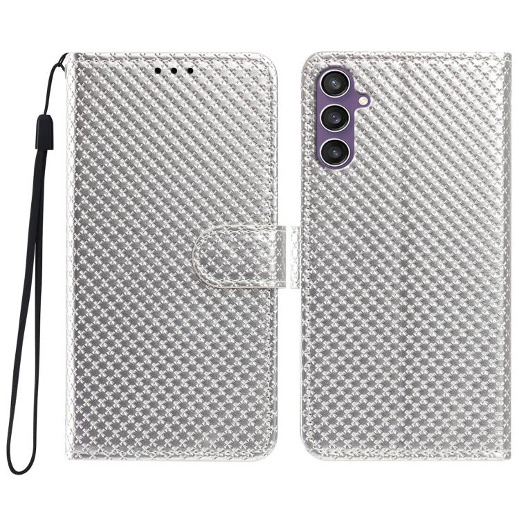 Custodia per telefono in ecopelle con fibbia a specchio e cordino nero sottile., For Galaxy A34 5G, For Galaxy A54 5G