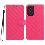 Custodia per telefono in ecopelle con fibbia a specchio e cordino nero sottile., For Galaxy A14 5G, For Galaxy A73 5G