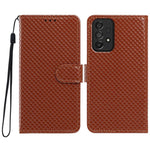 Custodia per telefono in ecopelle con fibbia a specchio e cordino nero sottile., For Galaxy A14 5G, For Galaxy A73 5G