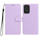 Custodia per telefono in ecopelle con fibbia a specchio e cordino nero sottile., For Galaxy A14 5G, For Galaxy A73 5G