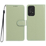 Custodia per telefono in ecopelle con fibbia a specchio e cordino nero sottile., For Galaxy A14 5G, For Galaxy A73 5G