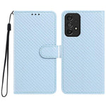 Custodia per telefono in ecopelle con fibbia a specchio e cordino nero sottile., For Galaxy A14 5G, For Galaxy A73 5G