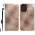 Custodia per telefono in ecopelle con fibbia a specchio e cordino nero sottile., For Galaxy A14 5G, For Galaxy A73 5G