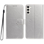 Custodia per telefono in ecopelle con fibbia a specchio e cordino nero sottile., For Galaxy S23 5G