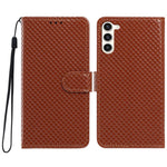Custodia per telefono in ecopelle con fibbia a specchio e cordino nero sottile., For Galaxy S23 Ultra 5G, For Galaxy S23+ 5G