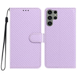 Custodia per telefono in ecopelle con fibbia a specchio e cordino nero sottile., For Galaxy S23 Ultra 5G, For Galaxy S23+ 5G