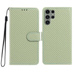 Custodia per telefono in ecopelle con fibbia a specchio e cordino nero sottile., For Galaxy S23 Ultra 5G, For Galaxy S23+ 5G