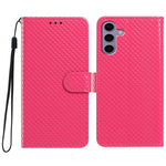 Custodia per telefono in ecopelle con fibbia a specchio e cordino nero sottile., For Galaxy S24 5G, For Galaxy S23 FE 5G