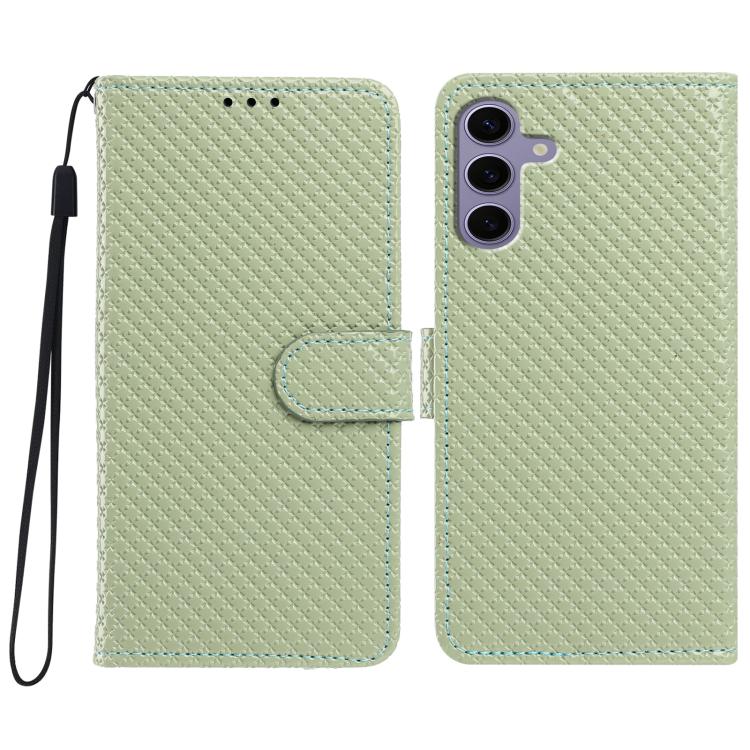 Custodia per telefono in ecopelle con fibbia a specchio e cordino nero sottile., For Galaxy S24 5G, For Galaxy S23 FE 5G