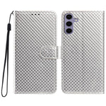 Custodia per telefono in ecopelle con fibbia a specchio e cordino nero sottile., For Galaxy S24 5G, For Galaxy S23 FE 5G