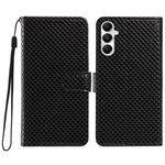 Custodia per telefono in ecopelle con fibbia a specchio e cordino nero sottile., For Galaxy S25 Ultra 5G, For Galaxy S24 FE 5G