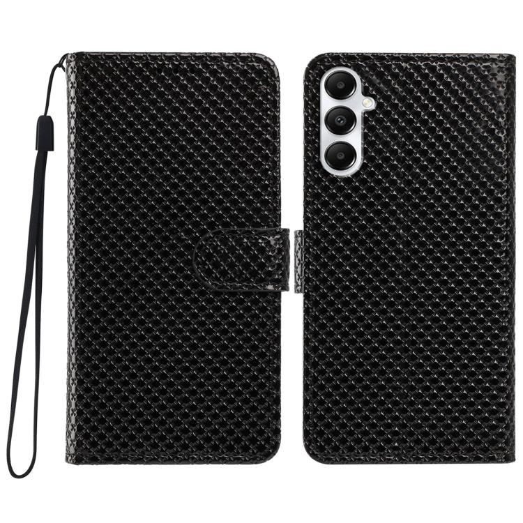 Custodia per telefono in ecopelle con fibbia a specchio e cordino nero sottile., For Galaxy S25 Ultra 5G, For Galaxy S24 FE 5G