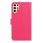 Custodia per telefono in ecopelle con fibbia a specchio e cordino nero sottile., For Galaxy S24 Ultra 5G, For Galaxy S24+ 5G