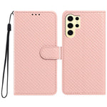 Custodia per telefono in ecopelle con fibbia a specchio e cordino nero sottile., For Galaxy S24 Ultra 5G, For Galaxy S24+ 5G