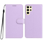Custodia per telefono in ecopelle con fibbia a specchio e cordino nero sottile., For Galaxy S24 Ultra 5G, For Galaxy S24+ 5G