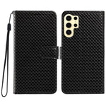 Custodia per telefono in ecopelle con fibbia a specchio e cordino nero sottile., For Galaxy S24 Ultra 5G, For Galaxy S24+ 5G