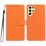 Custodia per telefono in ecopelle con fibbia a specchio e cordino nero sottile., For Galaxy S24 Ultra 5G, For Galaxy S24+ 5G