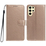 Custodia per telefono in ecopelle con fibbia a specchio e cordino nero sottile., For Galaxy S24 Ultra 5G, For Galaxy S24+ 5G