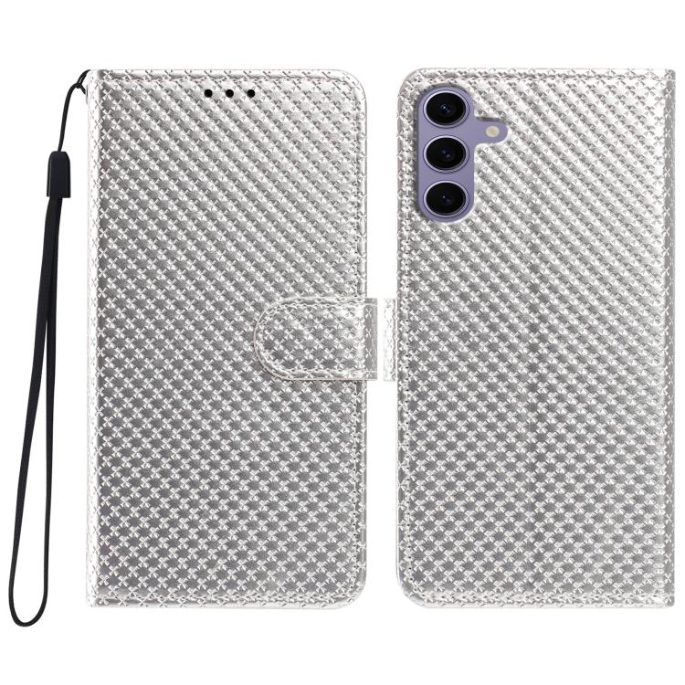 Custodia per telefono in ecopelle con fibbia a specchio e cordino nero sottile., For Galaxy S25 5G, For Galaxy S25+ 5G