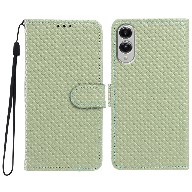 Custodia per telefono in ecopelle con fibbia a specchio e cordino nero sottile., For Galaxy S26 5G, For Galaxy S25 Edge 5G