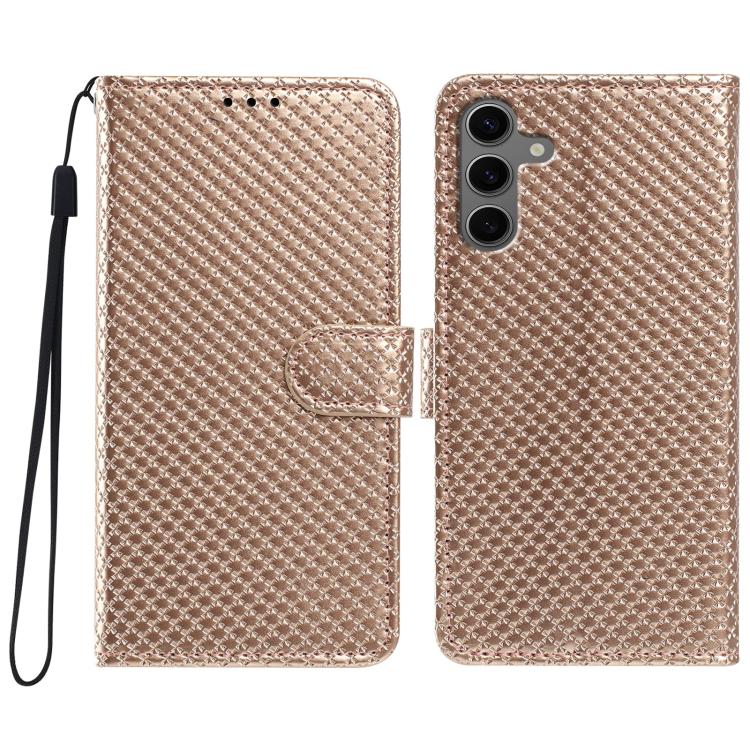 Custodia per telefono in ecopelle con fibbia a specchio e cordino nero sottile., For Galaxy S25 5G, For Galaxy S25+ 5G