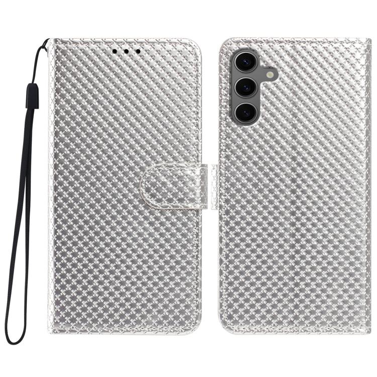 Custodia per telefono in ecopelle con fibbia a specchio e cordino nero sottile., For Galaxy S25 5G, For Galaxy S25+ 5G