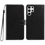 Custodia per telefono in ecopelle con fibbia a specchio e cordino nero sottile., For Galaxy S25 Ultra 5G, For Galaxy S24 FE 5G
