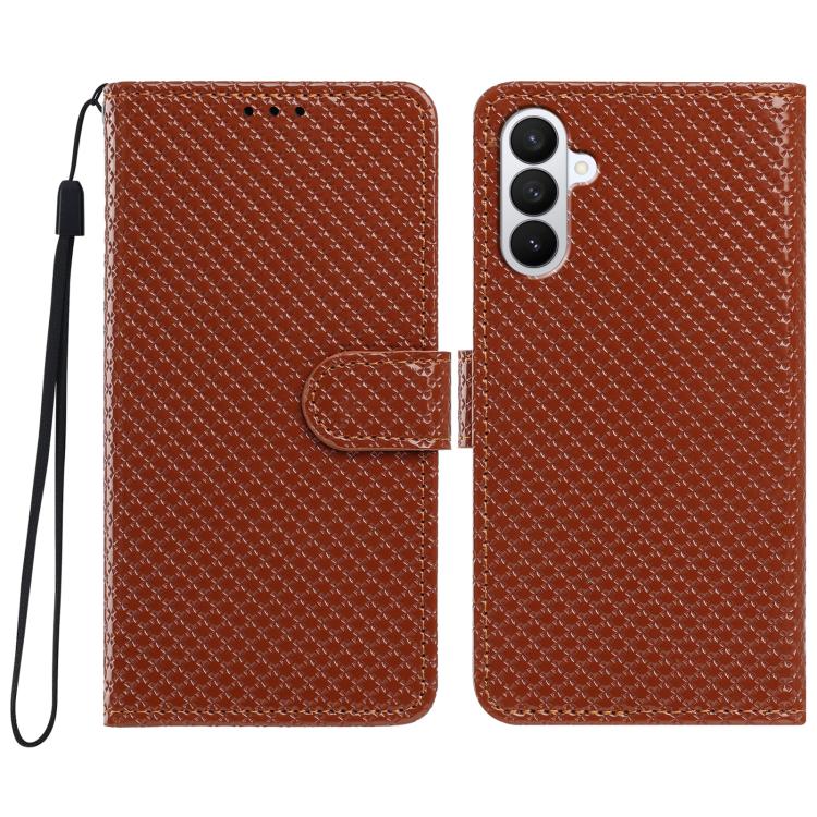 Custodia per telefono in ecopelle con fibbia a specchio e cordino nero sottile., For Galaxy S26 5G, For Galaxy S25 Edge 5G