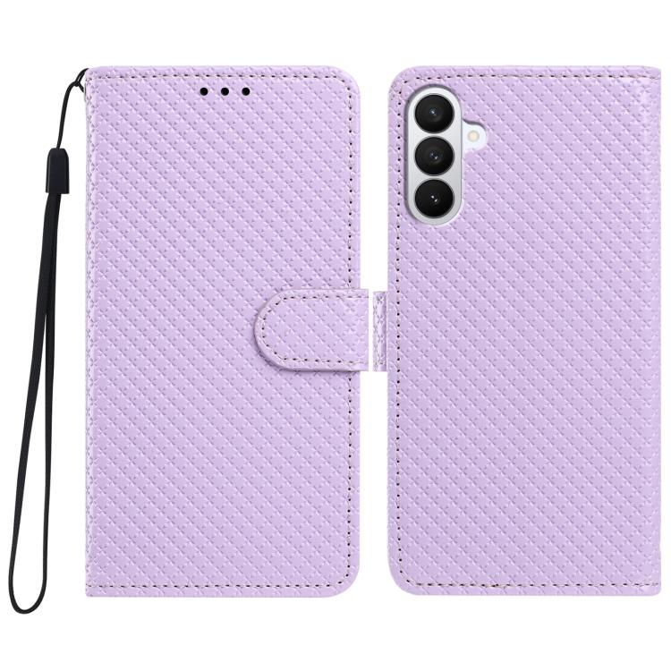 Custodia per telefono in ecopelle con fibbia a specchio e cordino nero sottile., For Galaxy S26 5G, For Galaxy S25 Edge 5G