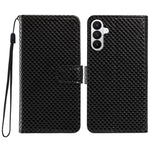Custodia per telefono in ecopelle con fibbia a specchio e cordino nero sottile., For Galaxy S26 5G, For Galaxy S25 Edge 5G