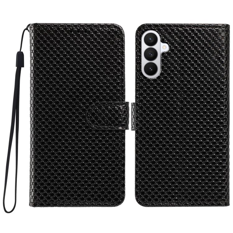 Custodia per telefono in ecopelle con fibbia a specchio e cordino nero sottile., For Galaxy S26 5G, For Galaxy S25 Edge 5G