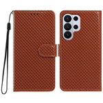 Custodia per telefono in ecopelle con fibbia a specchio e cordino nero sottile., For Galaxy S26+ 5G, For Galaxy S26 Ultra 5G
