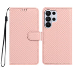Custodia per telefono in ecopelle con fibbia a specchio e cordino nero sottile., For Galaxy S26+ 5G, For Galaxy S26 Ultra 5G