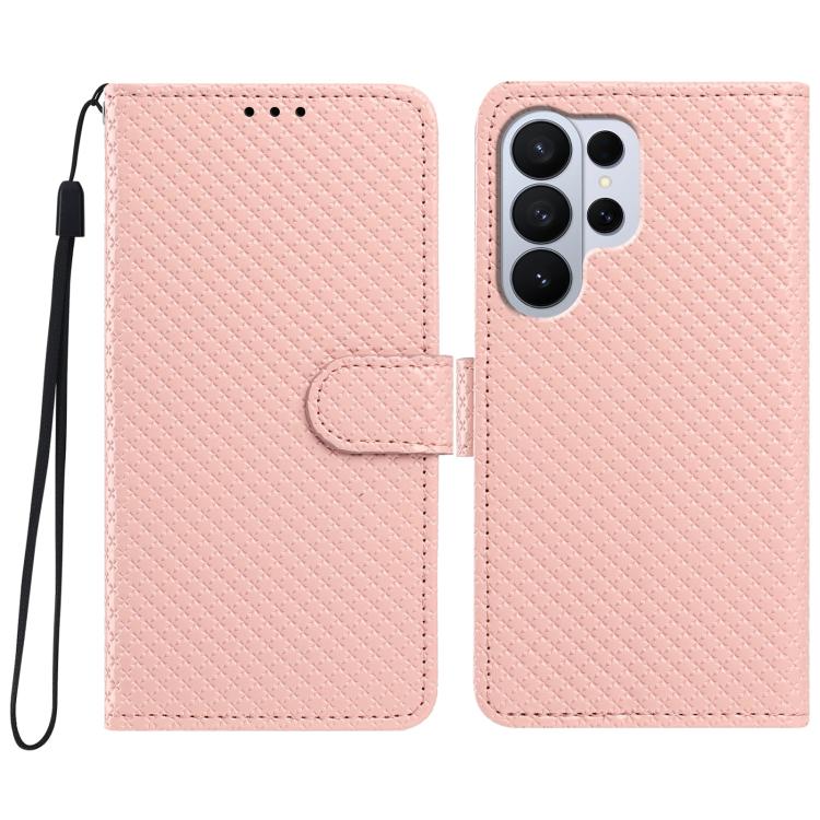 Custodia per telefono in ecopelle con fibbia a specchio e cordino nero sottile., For Galaxy S26+ 5G, For Galaxy S26 Ultra 5G
