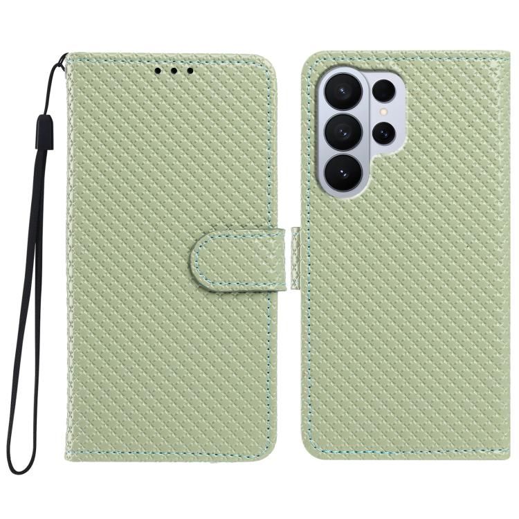 Custodia per telefono in ecopelle con fibbia a specchio e cordino nero sottile., For Galaxy S26+ 5G, For Galaxy S26 Ultra 5G