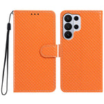 Custodia per telefono in ecopelle con fibbia a specchio e cordino nero sottile., For Galaxy S26+ 5G, For Galaxy S26 Ultra 5G