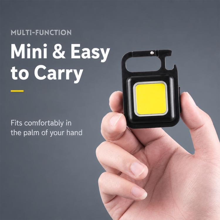 Mini torcia a LED COB portatile da portachiavi per campeggio., 150mAh, 200mAh, 300mAh, 500mAh, 800mAh