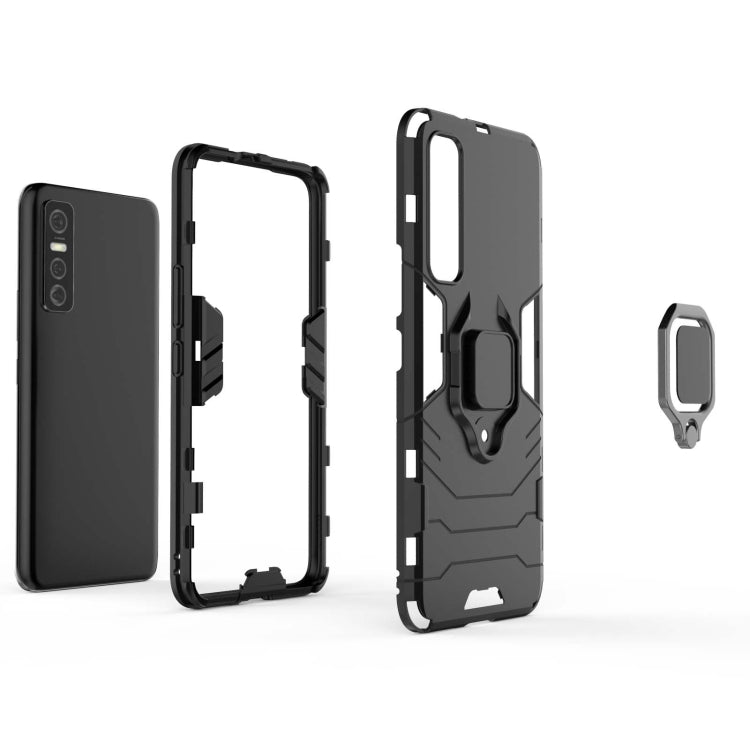 Custodia protettiva antiurto per PC + TPU con supporto per anello magnetico, For vivo Y73s, For vivo V20 SE, For vivo V20