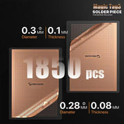 MECCANICO Magic Tag 3 Pezzo da saldare, 0.1x0.3mm, 0.08x0.28mm, 0.08x0.28mm + 0.1x0.3mm