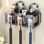 Porta spazzolini da denti con ventosa senza foratura, 2-person, 3-person, 4-person, 2-person with Cup, 3-person with Cup, 4-person with Cup