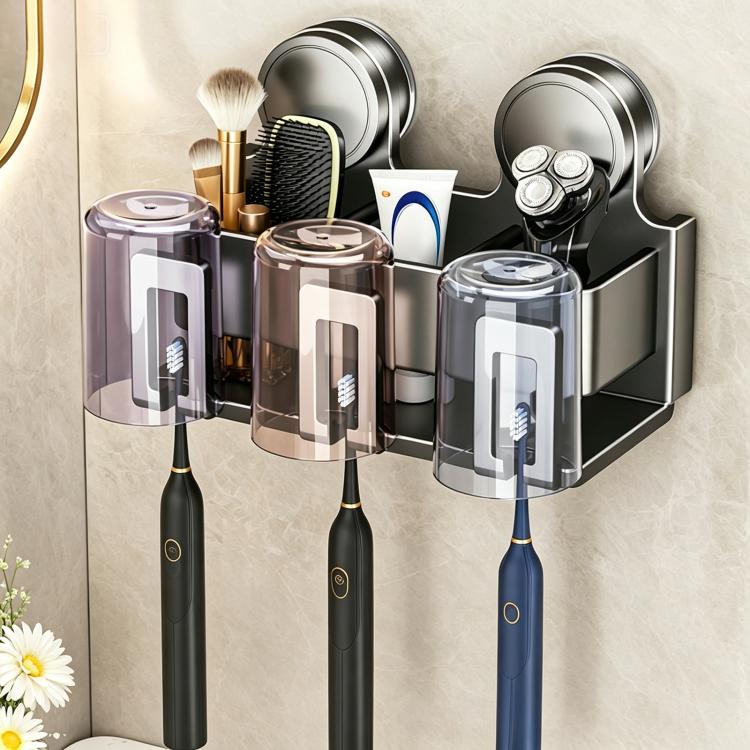 Porta spazzolini da denti con ventosa senza foratura, 2-person, 3-person, 4-person, 2-person with Cup, 3-person with Cup, 4-person with Cup