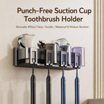 Porta spazzolini da denti con ventosa senza foratura, 2-person, 3-person, 4-person, 2-person with Cup, 3-person with Cup, 4-person with Cup