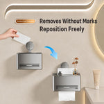 Porta WC a ventosa senza foratura, Grey Paper Box, White Paper Box, Tissue Box Holder, Dual Tissue Box Holder, Roll Paper Holder, Roll Paper Holder with Lid, Extended Tissue Box Holder, Carbon Steel Dual Tissue Box Holder