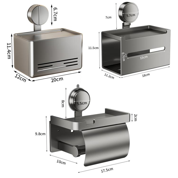 Porta WC a ventosa senza foratura, Grey Paper Box, White Paper Box, Tissue Box Holder, Dual Tissue Box Holder, Roll Paper Holder, Roll Paper Holder with Lid, Extended Tissue Box Holder, Carbon Steel Dual Tissue Box Holder