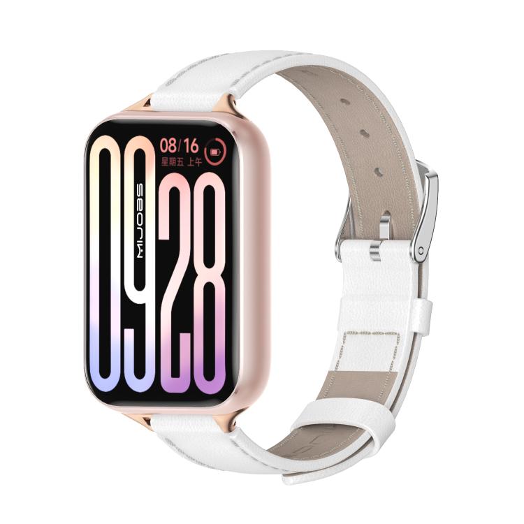 Cinturino per orologio MIJOBS in pelle bovina pieno fiore, For Xiaomi Band 10 Pro / Redmi Watch 6 / 5