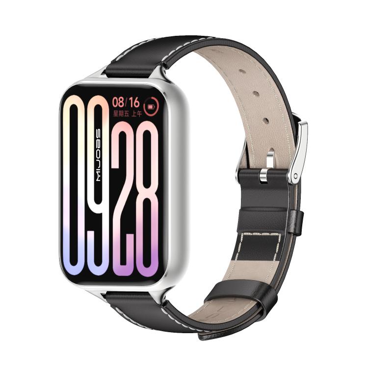 Cinturino per orologio MIJOBS in pelle bovina pieno fiore, For Xiaomi Band 10 Pro / Redmi Watch 6 / 5