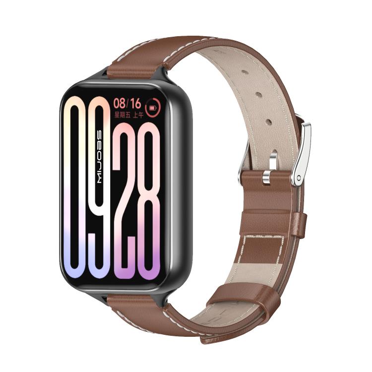 Cinturino per orologio MIJOBS in pelle bovina pieno fiore, For Xiaomi Band 10 Pro / Redmi Watch 6 / 5