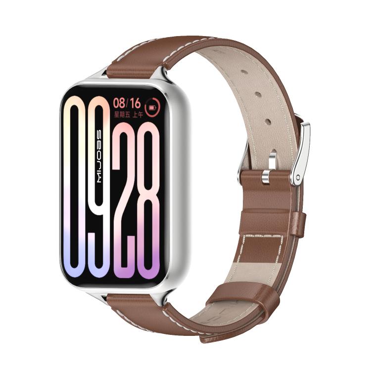 Cinturino per orologio MIJOBS in pelle bovina pieno fiore, For Xiaomi Band 10 Pro / Redmi Watch 6 / 5