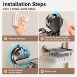 Stendibiancheria pieghevole da balcone con ventosa multi-clip, senza foratura, 18 Clips, 24 Clips, 30 Clips