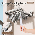 Stendibiancheria pieghevole da balcone con ventosa multi-clip, senza foratura, 18 Clips, 24 Clips, 30 Clips